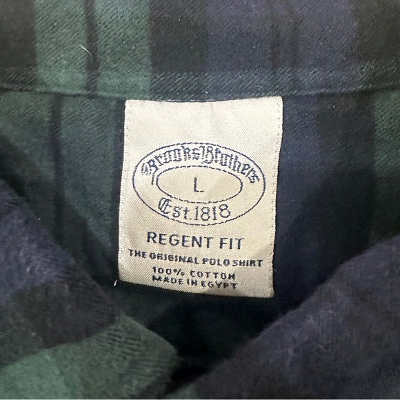 Brooks Brothers Blackwatch Tartan Portuguese Flannel Shirt - Large Regent Fit - Picture 2 of 3